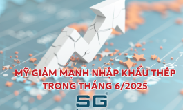 Mỹ giảm mạnh nhập khẩu thép trong tháng 6/2025