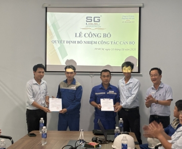 Công Ty Cổ Phần Ống Thép Sài Gòn Trang Trọng Tổ Chức Lễ Bổ Nhiệm Nhân Sự Mới