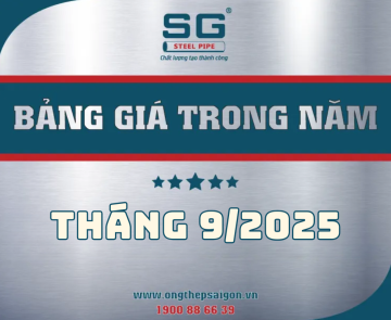 BẢNG GIÁ ỐNG THÉP SÀI GÒN THÁNG 16/09/2025