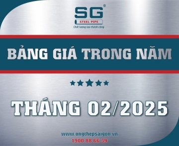 BẢNG GIÁ ỐNG THÉP SÀI GÒN THÁNG 02/2025
