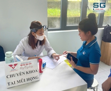 ỐNG THÉP SÀI GÒN TỔ CHỨC KHÁM SỨC KHỎE ĐỊNH KỲ CHO NHÂN VIÊN